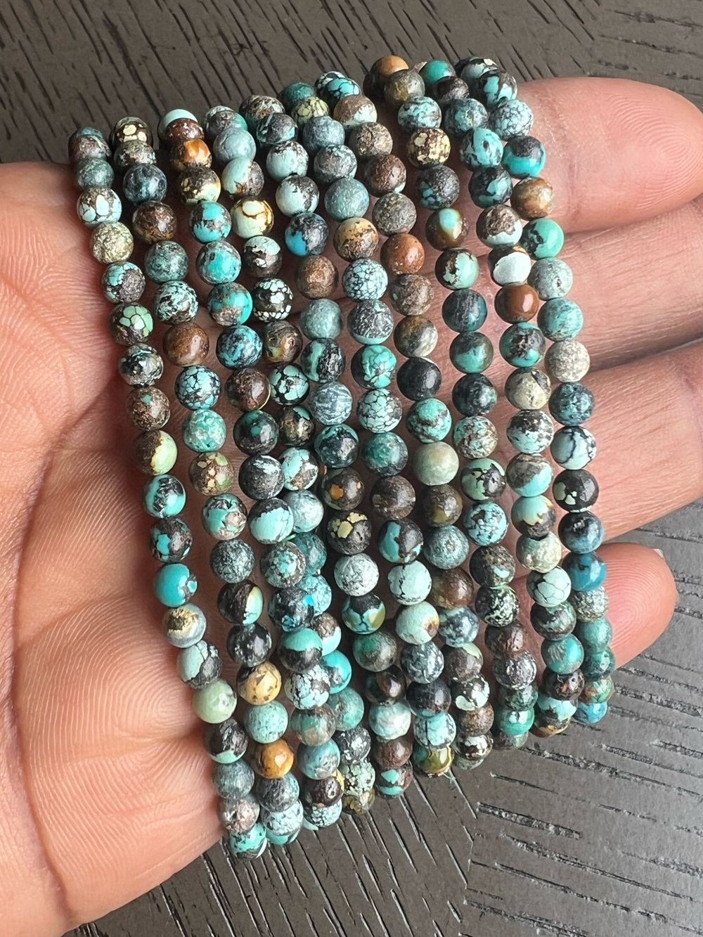 Turquoise bracelet 4mm SIZE 6.5-7’( ONE )